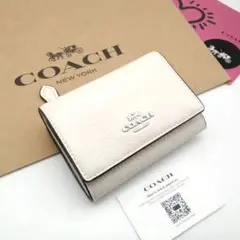 新作　新品　COACH　折り財布　マイクロウォレット　レディース