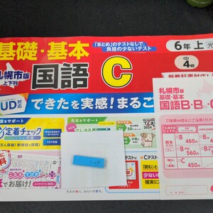 さ-074 札幌市版 基礎・基本 国語C 6年 上 ぶんけい 問題集 プリント 学習 ドリル 小学生 漢字 テキスト テスト用紙 教材 文章問題※11