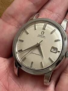 VINTAGE【オメガ シーマスター BIG 36ｍｍ】OMEGA SEAMASTER 1960年代 可動 普段使いOK 弱パティーナ 自動巻きデイト付 赤機械