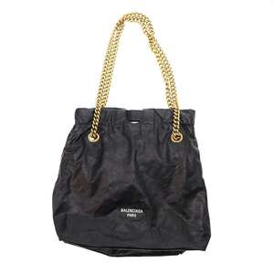 BALENCIAGA バレンシアガ Crush Small クラッシュ 2WAY ショルダートートバッグ 742942 ブラック IT9IJYI8RZUS