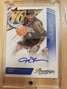 25枚限定 SP サイン 2015 -16 Panini Prestige Preeminent Ink ALLEN IVERSON Auto (#/25) / アレン アイバーソン Autograph 