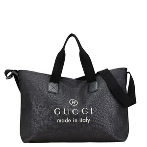 グッチ ハンドバッグ ショルダーバッグ 2WAY 231860 ブラック PVC レザー レディース GUCCI 【中古】