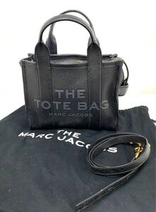 MARC JACOBS マークジェイコブス トートバッグ ブラック THE LEATHER TOTE BAG SMALL TOTE BLACK 鞄 ショルダーバッグ カg