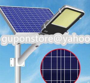 美品 ソーラーライトLED投光器 屋外用 街灯 防水 高輝度 太陽光発電 防犯ライト 庭用 ガーデンライト 駐車場 照明 3200W