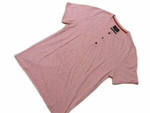 ※送料無料 C49 BEAMS ビームス メンズ 半袖 Tシャツ ピンク ヘンリーネック ◆ サイズM カットソー トップス ▼ 6F