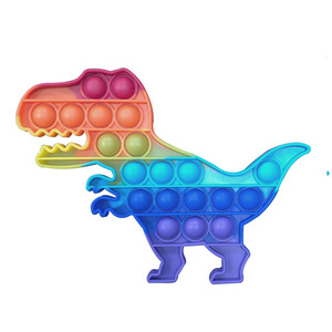 プッシュポップ ストレス解消 グッズ カラフル 恐竜 プッシュポップバブル ストレス発散 知育玩具 スクイーズ玩具