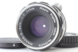 超レア 希少な9枚羽根 使用感少なめ★ ニコン ニッコール Nikon 日本光学 Nikkor-S Auto 5cmm 50mm f/2 PAT. PEND 単焦点 標準レンズ SRL