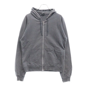 CHROME HEARTS クロムハーツ OLD ZIP FLORAL Hoodie オールドモデル フローラルロゴプリント ジップ パーカー グレー