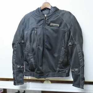 【中古美品】Harley Davidson ハーレーダビッドソン ライディング メッシュジャケット Lサイズ ブラック メンズ ウェア ツーリング サマー