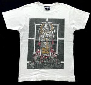 ディスタービア アーティストデザイン ロック系 Tシャツ DISTURBIA CLOTHING ホワイト S/S 半袖 柳3093