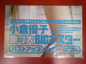 c000116 未開封雑誌付録リバーシブルBIGポスター/2009年ヤングチャンピオンNo.10付録 小倉優子(ゆうこりん)