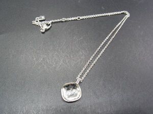 ■美品■ SWAROVSKI スワロフスキー ラインストーン ネックレス ペンダント アクセサリー シルバー系 DF0033