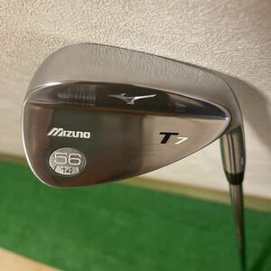 ほぼ新品 ミズノ（MIZUNO）ウェッジ T7 WEDGE (ロフト56度 バウンス14度) ダイナミックゴールド スチールシャフト 2016年モデル