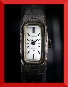 セイコー SEIKO 17石 手巻き 2針 純正ベルト 1520-3590 女性用 レディース 腕時計 x671 稼働品