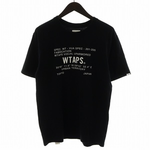 ダブルタップス WTAPS Tシャツ カットソー 半袖 ロゴ 2 M 黒 ブラック /AN35 メンズ