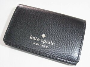 ケイトスペード Kate spade 名刺入れ PVCレザー ブラック 美品