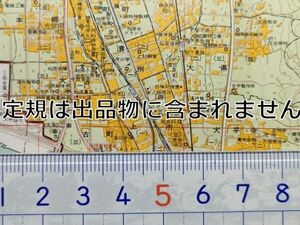 mC27【地図】昭和46年 柏原市 [バス路線・停留所名入 帝人柏原荘 柏原デパート 岡田酒造 市民会館 市民プール 筒中プラスチック河内工場