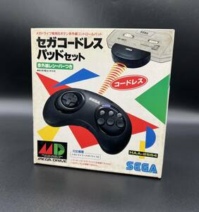 ■SEGA セガ MEGA DRIVE メガドライブ MD HAA-2654 セガコードレスパッドセット SJ-6500 HAA-2653 箱 内袋 取説 付 動作未確認