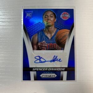 2014-15 Panini Prizm Spencer Dinwiddie blue prizm auto 449枚限定