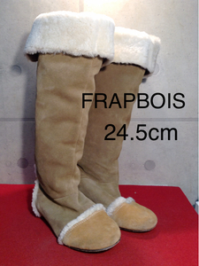 【売り切り!!送料無料!!】A-33 中古激安!! FRAPBOIS フラボア ロングブーツ!! 24.5cm 箱無し!