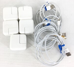 【5個セット】Apple純正 A1357 + ライトニングケーブル 5.1V-2.1A 10W USB POWER ADAPTER アップル アダプター 動作保証 中古 送料無料