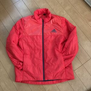 新品同様　adidas パデットジャケット　サイズ160 赤系