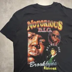 【B.I.G】ノートリアスビギー　ラップTシャツ　HIPHOP ミュージックT