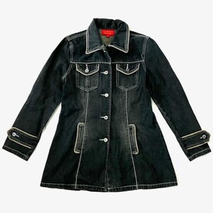 仙4 Vivienne Westwood Red Label デニムジャケット シャツ Lサイズ グレー系 オーブボタン ヴィヴィアンウエストウッド レッドレーベル