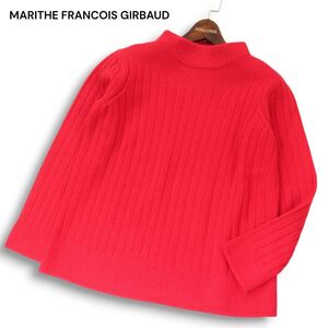 MARITHE FRANCOIS GIRBAUD マリテフランソワ ジルボー 秋冬 モックネック ウール ニット セーター Sz.M　メンズ 赤　I4T03805_B#K