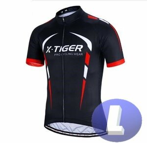 x-tiger サイクリングウェア 半袖 Lサイズ 自転車 ウェア サイクルジャージ 吸汗速乾防寒 新品 インポート品【n604-rd】