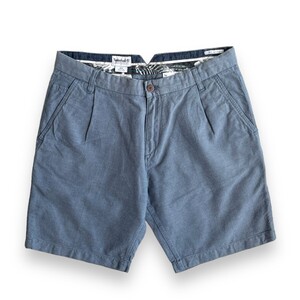 インド製★Timberland ティンバーランド コットン RELAXED リラックス ショーツ レザーパッチ SHORTS ワイド WIDE ショート パンツ 短パン