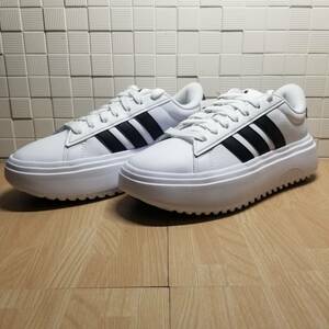 送料無料・新品未使用！！アディダス adidas カジュアルシューズ スニーカー / GRAND COURT PLATFORM W / 白 定価8250円 24.0ｃｍ