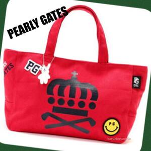 新品★正規★PEARLY GATES/パーリーゲイツ★ニコ/89★カートバッグ/トートバッグ/バッグ★赤★人気/完売/レア★ラスト★メンズ/レディース