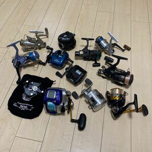 リール　本体　DAIWA HYPER TANACOM 400F,SHIMANO Bantam,Pinacle VISION RYOBI 等　大量　計12点 まとめて　まとめ　現状品　ジャンク　①