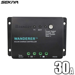 PWM ソーラー チャージコントローラー 30A 2V/24V兼用 WANDERER 4段階 バッテリー充電アルゴリズム アプリ接続化 サポート無料 SEKIYA