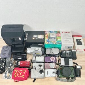 1円〜 デジタルカメラ デジカメ ビデオカメラ Canon CASIO OLYMPUS RICOH FUJIFILM 他 ケース ケーブル まとめて ジャンク 