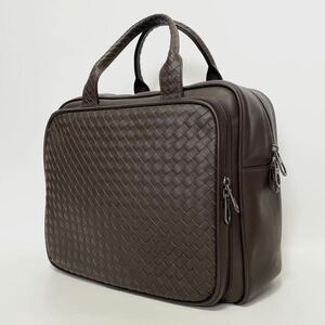 ★BOTTEGA VENETA ボッテガ ヴェネタ ビジネスバッグ トラベルバッグ ボストンバッグ イントレ ブラウン メンズ 男性【鑑定済み 本物保証】