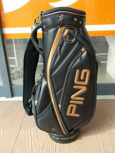 【税込】PING キャディバッグ ブラック/カッパー 9型 約3.5kg ピン