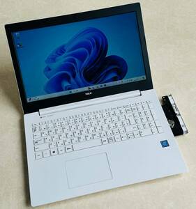 状態良 15.6型 LAVIE NS150/KAW ★ Pentium Silver N5000 メモリ8GB 新SSD 256GB カメラ マルチ テンキー Windows11 office2019