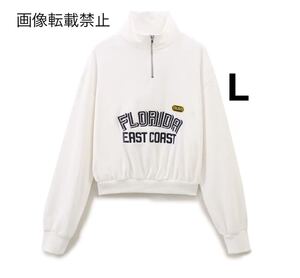 vintage ヴィンテージ レトロ ロゴ スウェット トレーナー トップス Lサイズ レディース★ZARA 好きな方に★2024 A/W 秋新作 新品未使用★