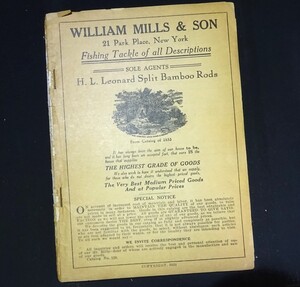 ☆ William Mills & Son 1920 Catalog ☆ H.L.Leonard〜レナードロッドの総代理店ミルズのカタログ ☆