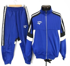 日本製☆ミズノ ランバード/MIZUNO RUNBIRD☆上下セットアップ/ジャージ【0/メンズL-XL/青/blue】jacket/pants/tracksuits◇cBH890