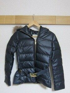 MONCLER ダウンジャケット 00 ブラック ファー モンクレール