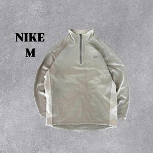 90s 00s NIKE ナイキ スウェット　ハーフジップ ワンポイント M