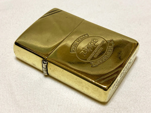 ♪1982年製 SOLID BRASS ZIPPO COMMEMORATIVE 50th ジッポー コメモラティブ 50周年 ソリッドブラス インナー年式違い 簡易清掃済♪