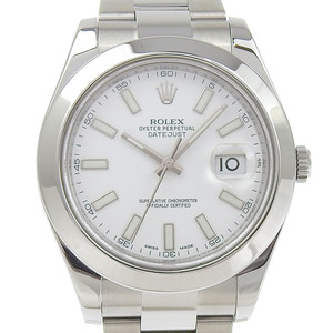 【本物保証】 新品同様 ロレックス ROLEX デイトジャスト2 116300 ランダム番 白文字盤 SS 自動巻 オートマ 41ミリ メンズ 腕時計