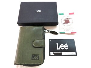 IG 新品 LEE 小銭入れ付き 4連 キーケース グリーン 牛革 本革 レザー メンズ レディース プレゼント カジュアル