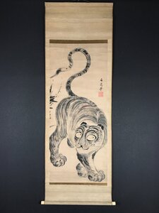 【模写】【一灯】ia3328〈谷文晁〉虎図 文人画大家 渡辺玄対・清人張秋谷師事 東京の人