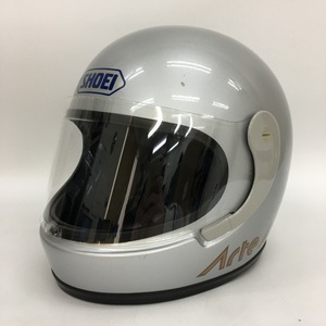 SHOEI Arte MR ビンテージヘルメット 80年代 当時物 族ヘル フルフェイス 除菌消臭済 Mサイズ シルバー ショウエイ バイク用品 N18731H●