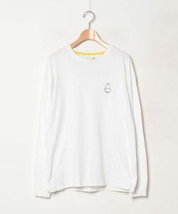 「Design Tshirts Store graniph」 刺繍長袖カットソー「Miffyコラボ」 S ホワイト レディース